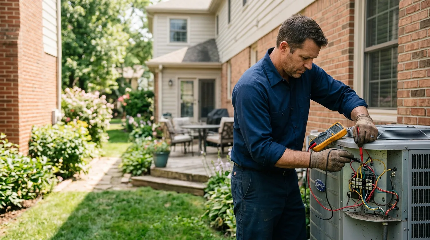 HVAC technician working near Rouses Point, NY